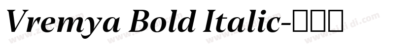 Vremya Bold Italic字体转换